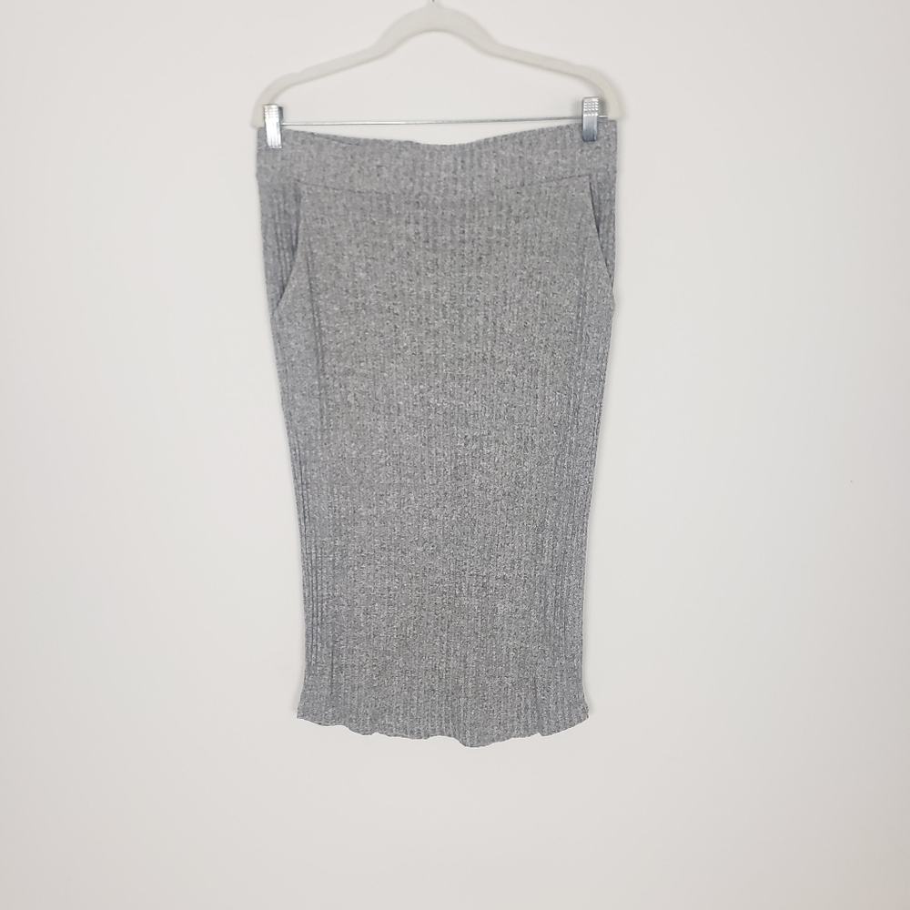 Soft Surroundings Gray Knit Women's Skirt